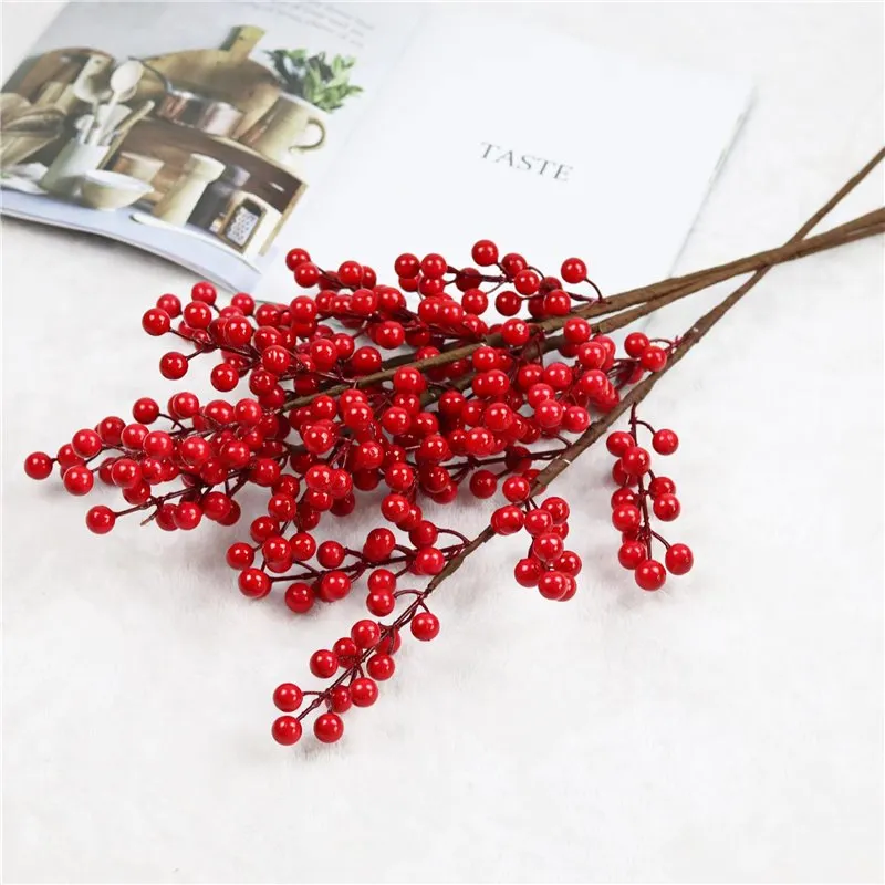 artificial red berry stems